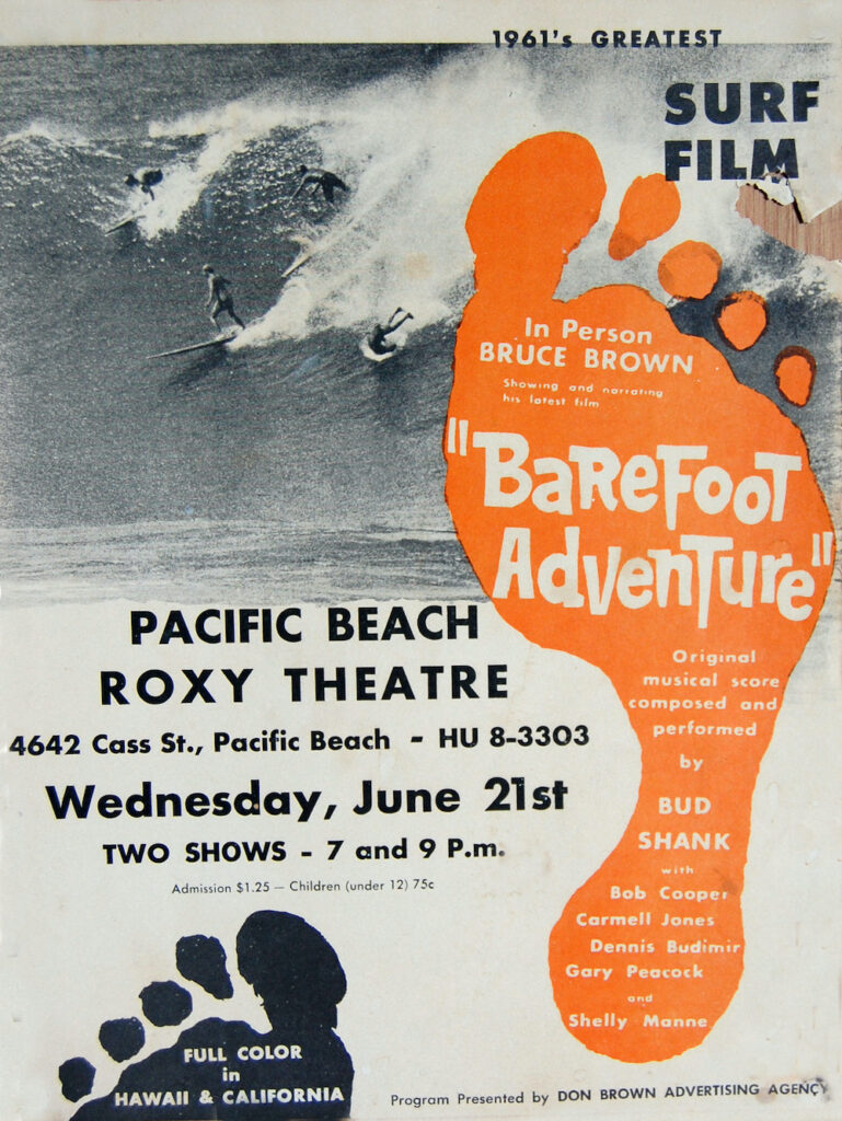 Barefoot Adventure Surf Movie | Vintage Surf Movie | Vintage Surf Poster | Vintage Fonts
